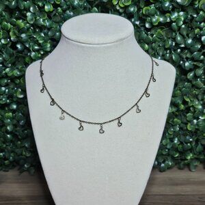 Adjustable Choker with Dangling Hearts